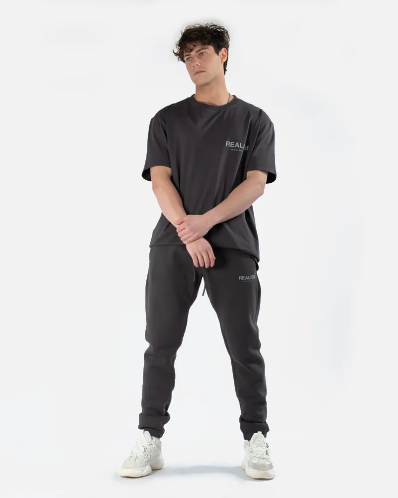 SSS REALISM BACK LOGO REFLECTIVE MOON ASH TEE