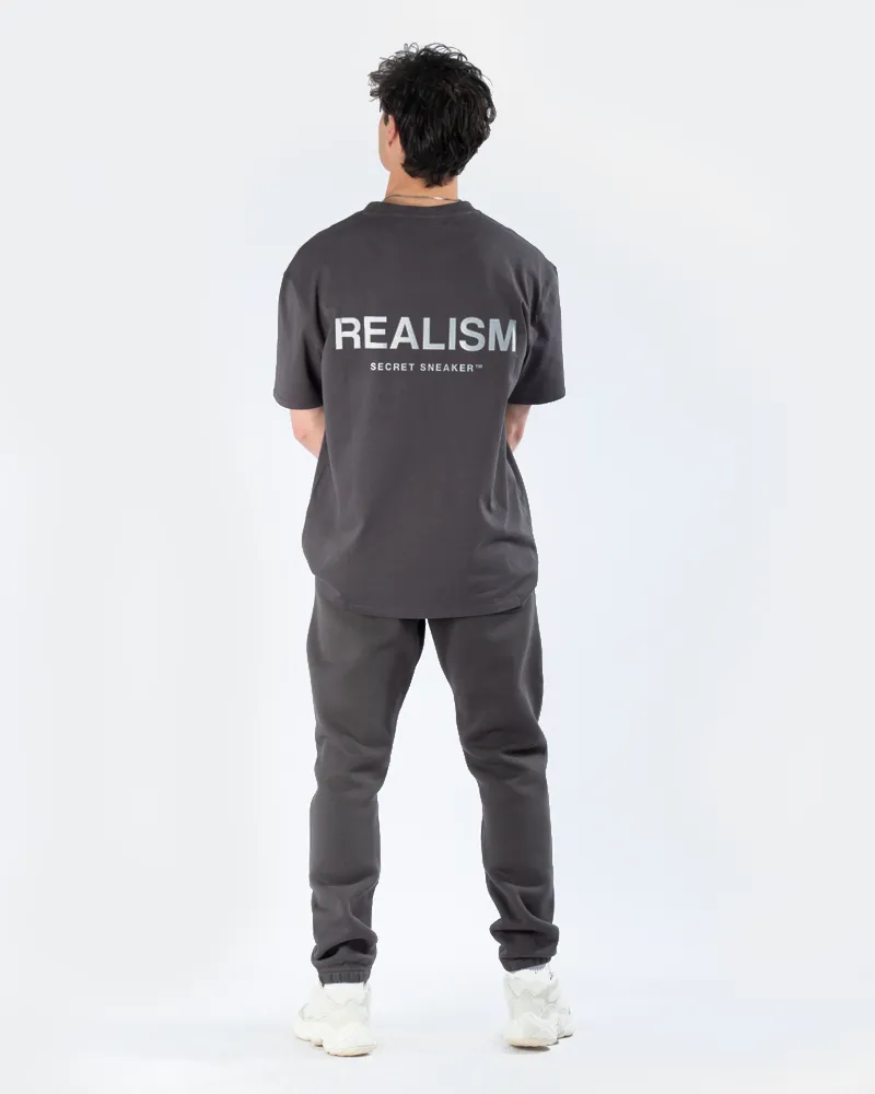 SSS REALISM BACK LOGO REFLECTIVE MOON ASH TEE