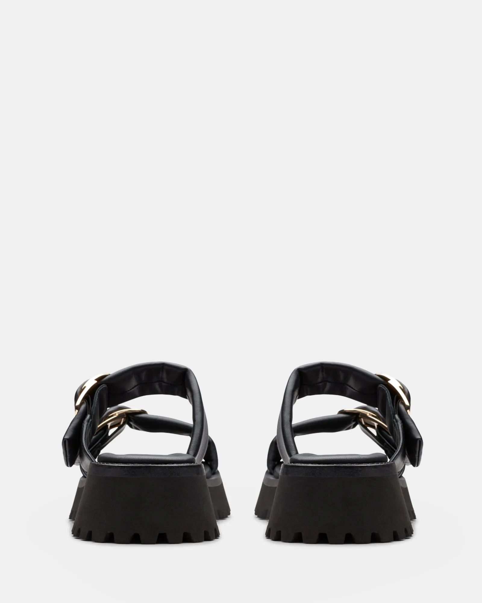 Stayso Stripe Black Leather
