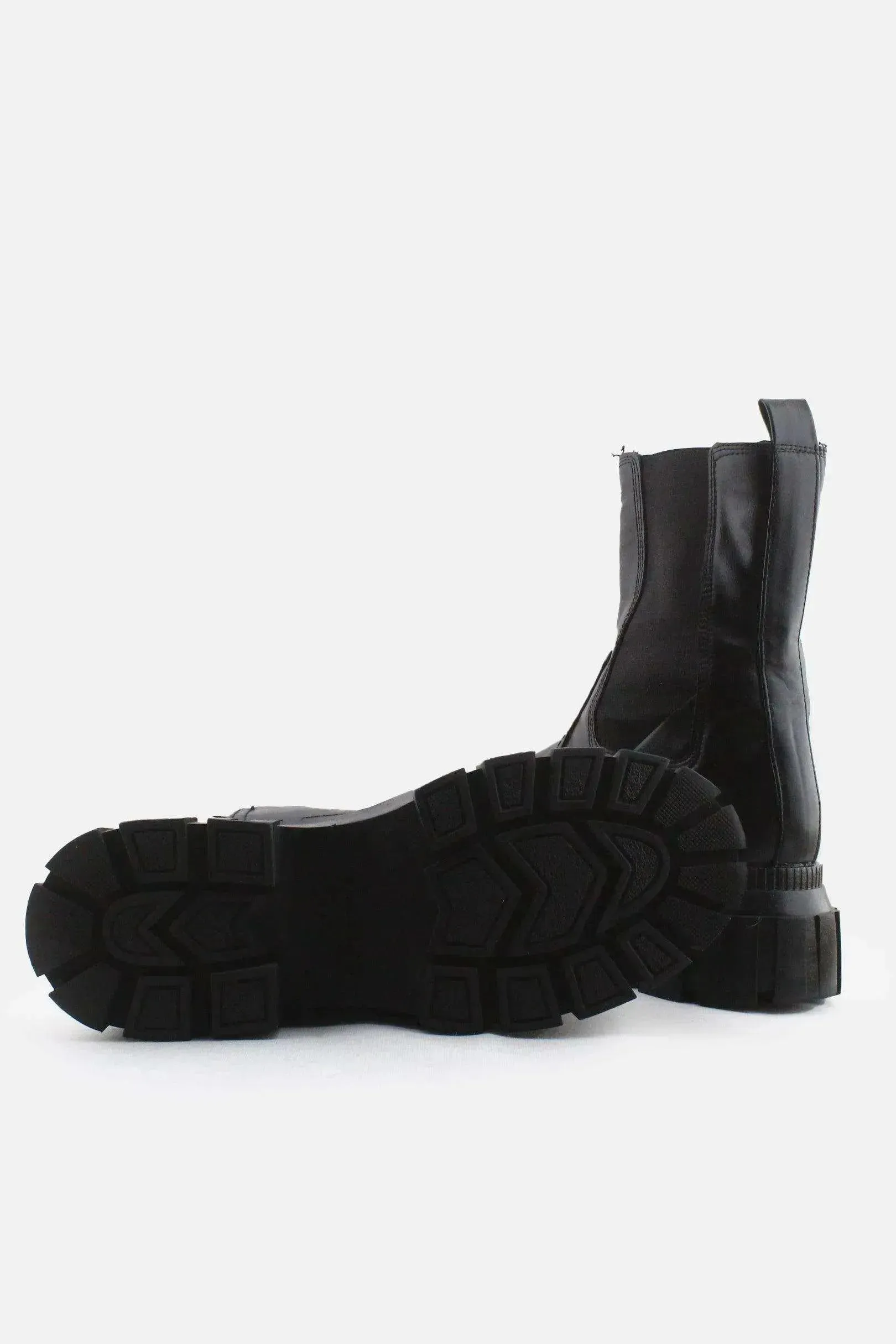 Stradivarius Stretchable Combat Ankle Boots | 100% Authentic Leather