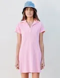 Sundry MINI SHORT SLEEVE POLO DRESS IN BLOSSOM