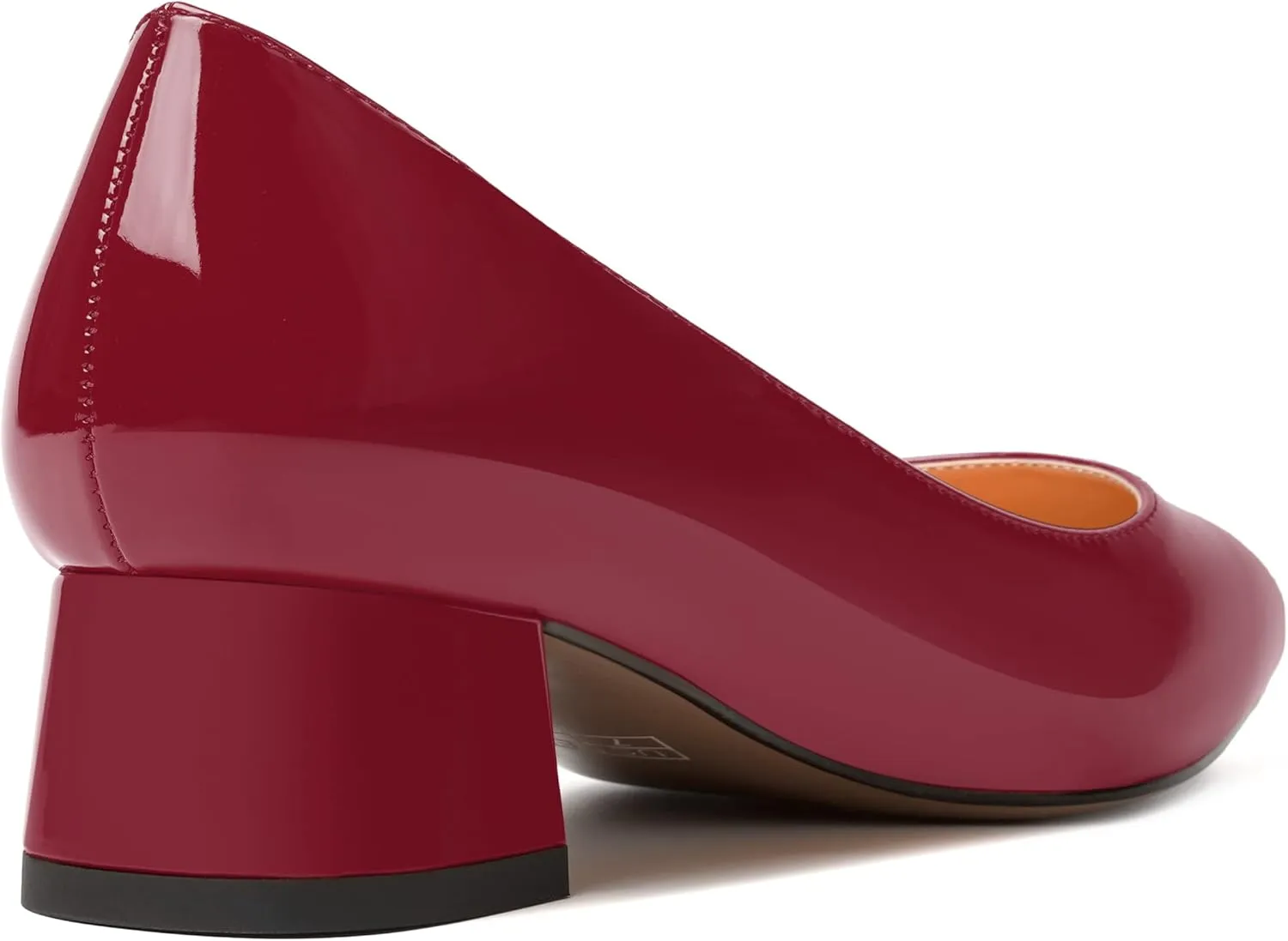 WAYDERNS Womens Dress Patent Pointed Toe Slip On Wedding Chunky Low Heel Pumps Shoes 1.5 Inch