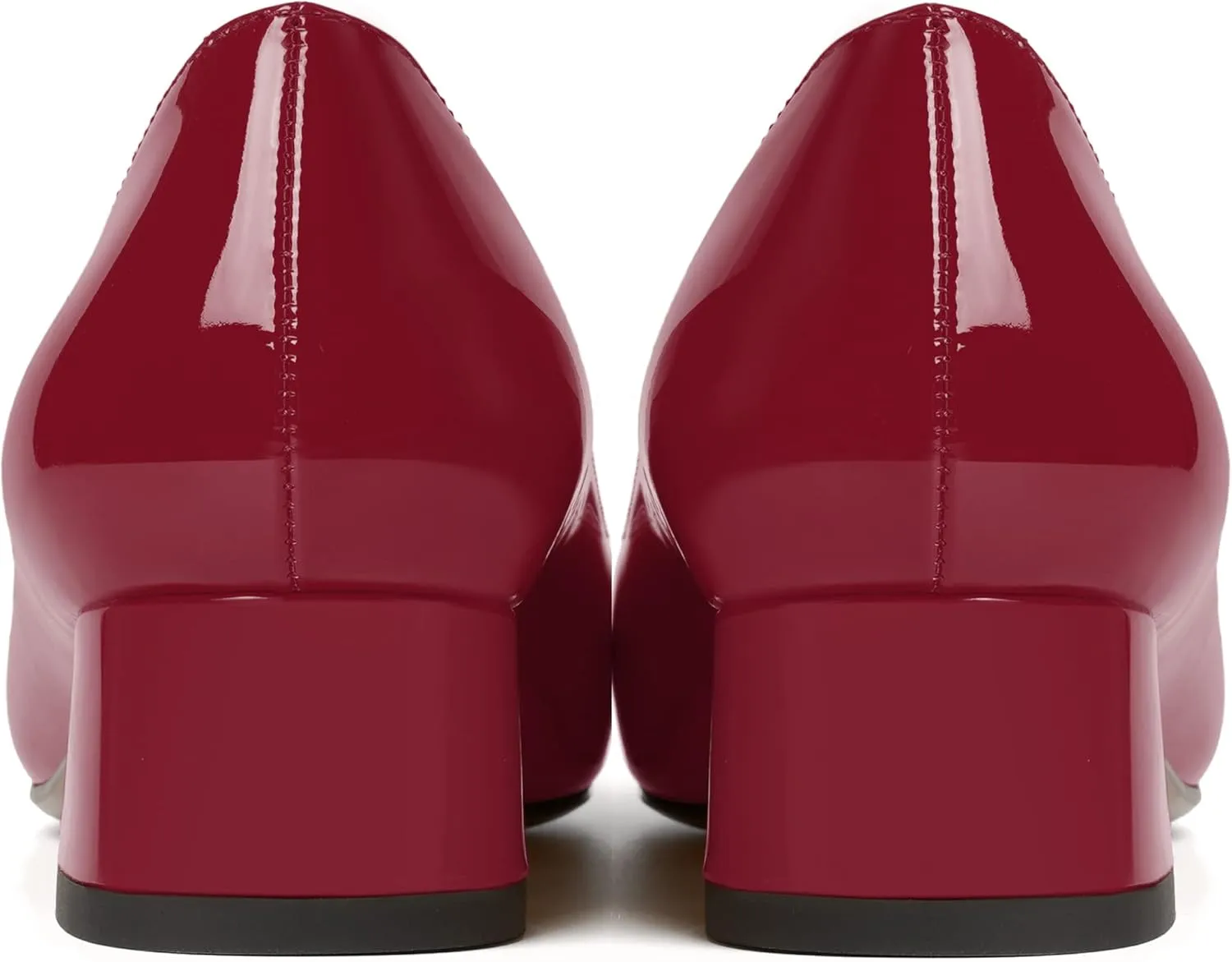 WAYDERNS Womens Dress Patent Pointed Toe Slip On Wedding Chunky Low Heel Pumps Shoes 1.5 Inch