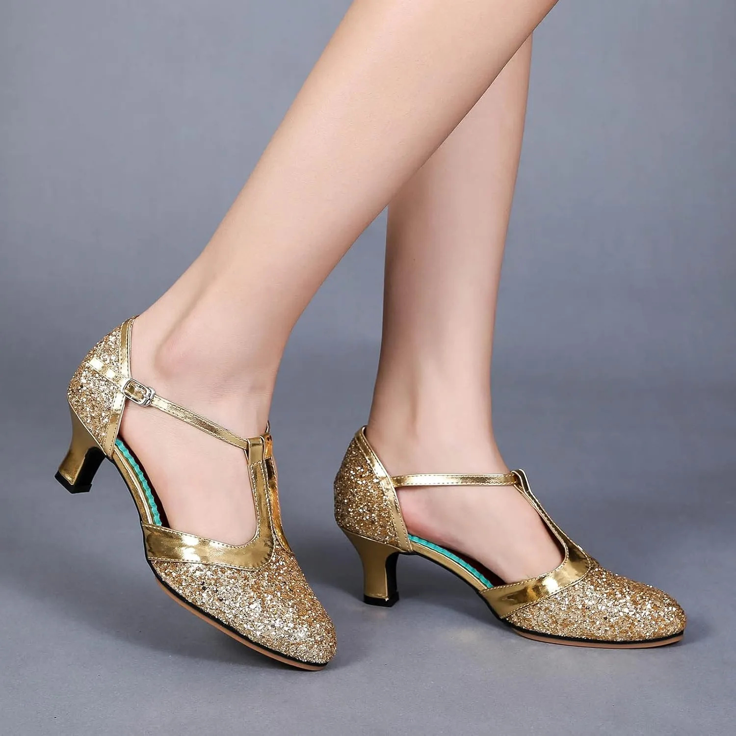 Women Ballroom Dance Shoes Latin Performance Comfort Sandals for Size 8