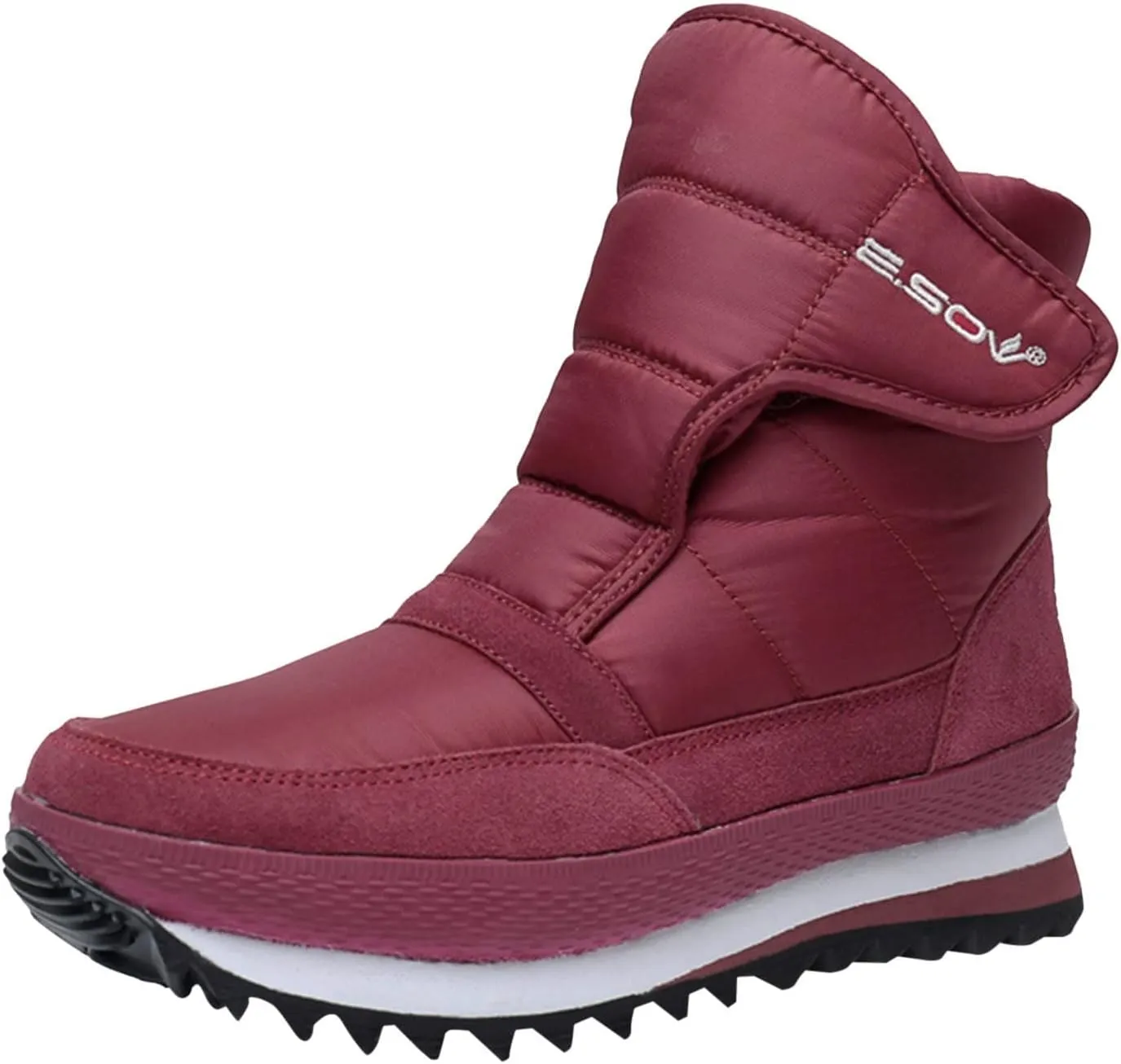 Women Snow Boots Waterproof Winter Boots Anti-slip Fuzzy Fur Booties Cold Weather Lace Up Ankle Boots Thickening Winter Shoes Walking Hiking Booties