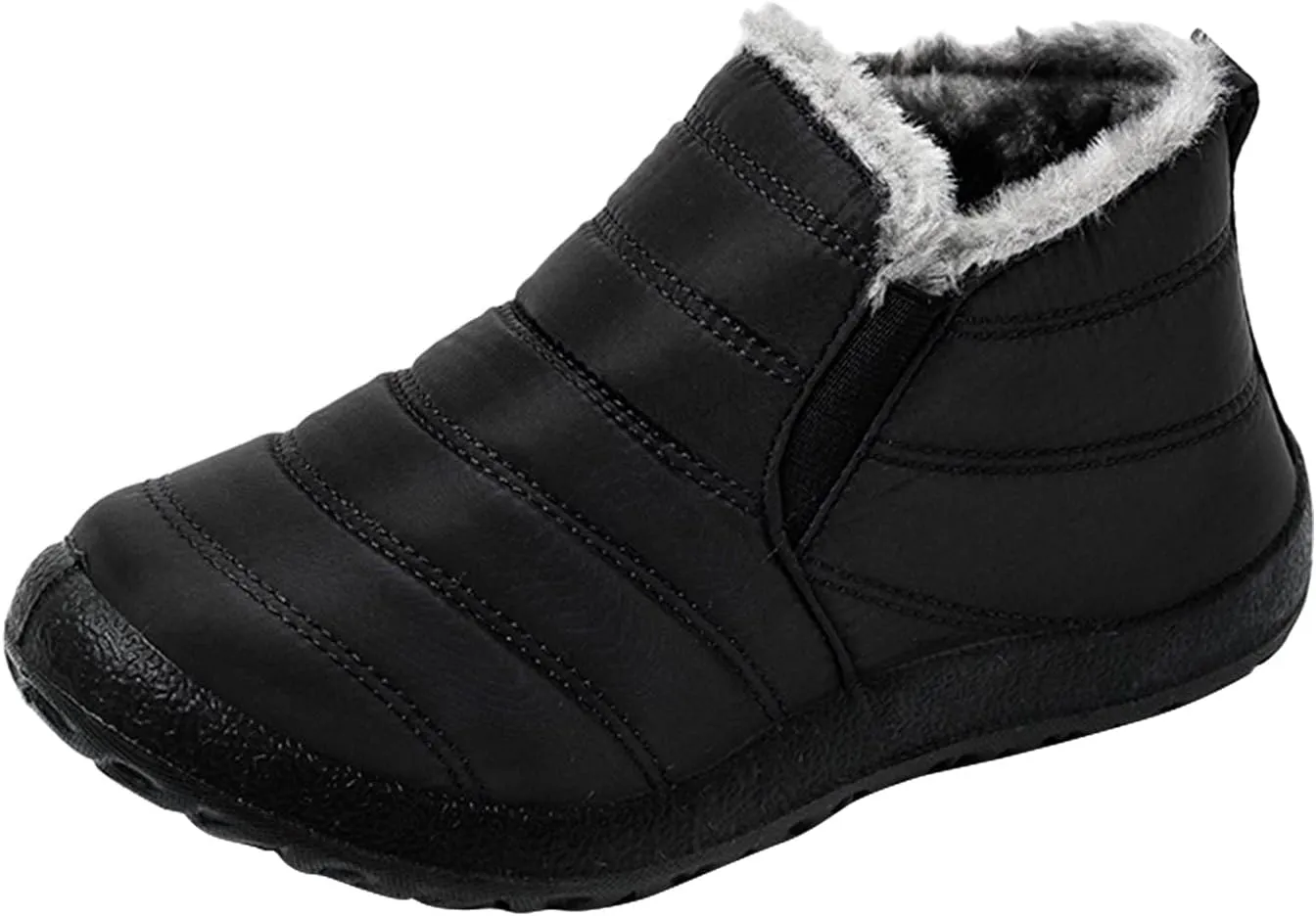 Women Snow Boots Waterproof Winter Boots Non Slip Fully Fur Booties Lightweight Slip on Ankle Boots Thickening Winter Shoes Walking Hiking Booties