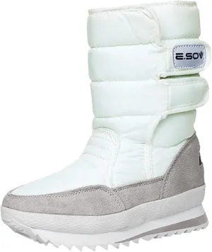Women's Snow Boots Waterproof Platform Winter Boots Anti-slip Fur Lined Booties Lightweight Slip on Ankle Boots Comfortable Winter Shoes Trekking Shoes