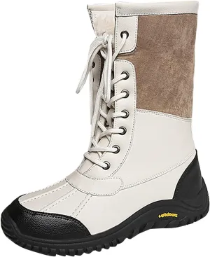 Womens Snow Boots Waterproof Winter Boots Anti-slip Fully Fur Booties Lightweight Slip on Ankle Boots Thickening Winter Shoes Walking Hiking Booties