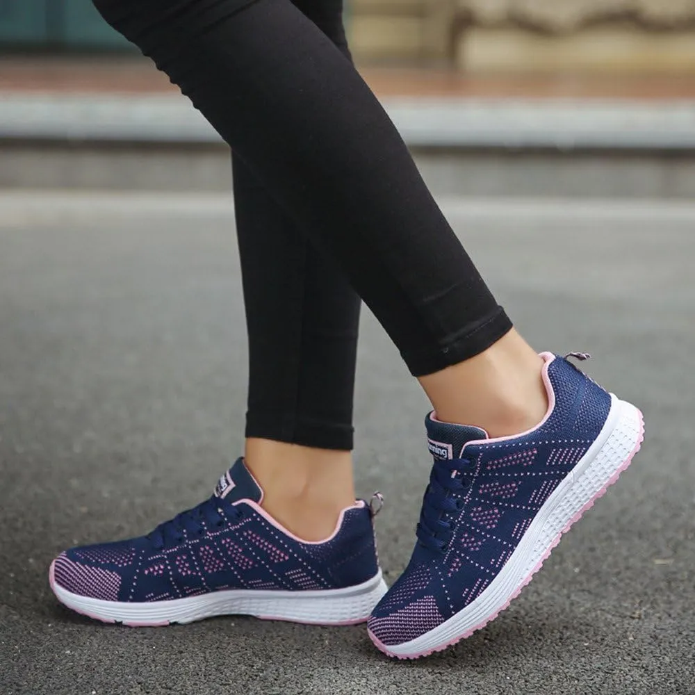 Women's Walking Shoes Mesh Breathable Lightweight Fashion Mens Running Shoes Breathable Casual Black Shoes Slip On Sneakers Brown Tennis Shoe Cross Trainer Shoe