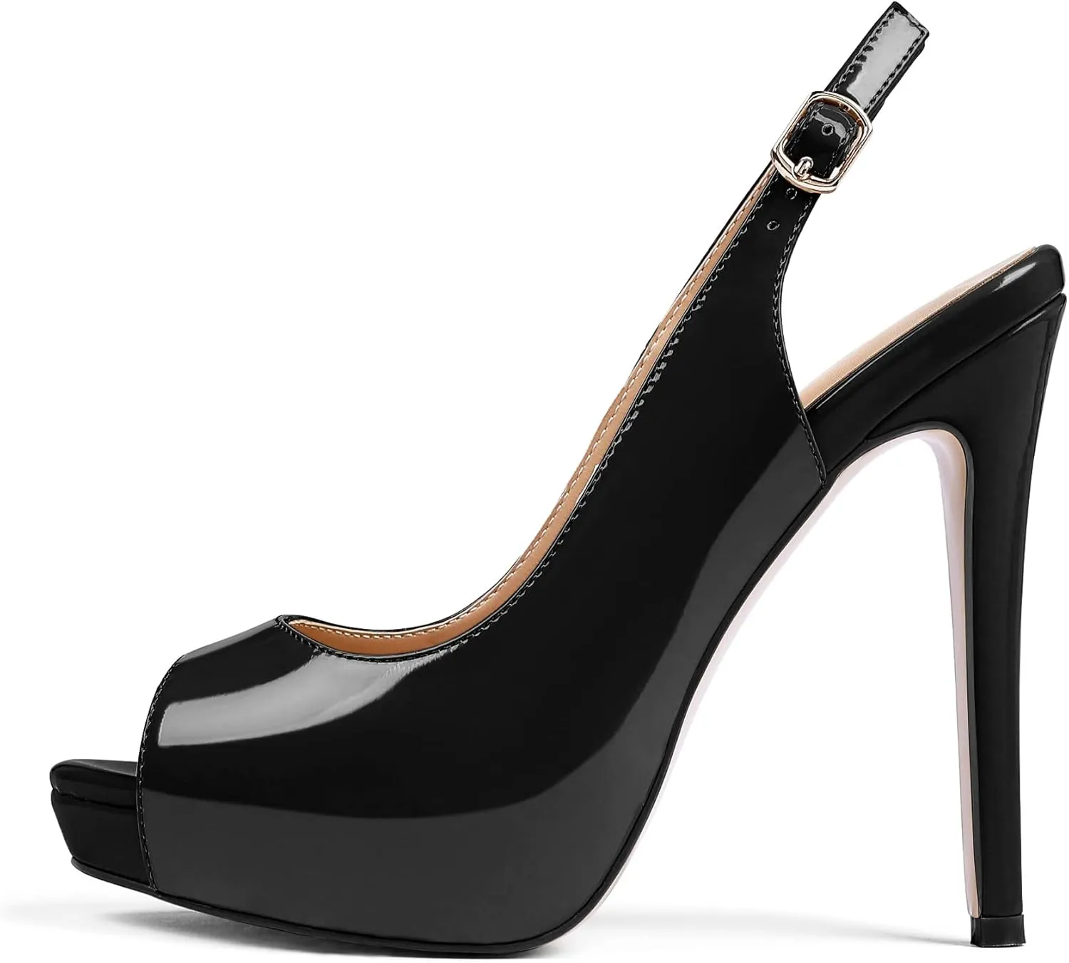 YODEKS Women's Peep Toe High Heel Slingback Pumps Platform Party Dress Shoes