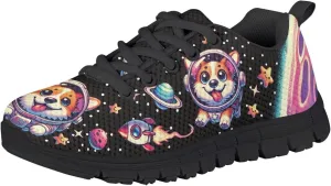 Yzaoxia Girls Tennis Shoes Athletic Running Sneakers Lace Up Mesh Sport Shoes School Gym Outdoor Footwear Size 11-Size 5