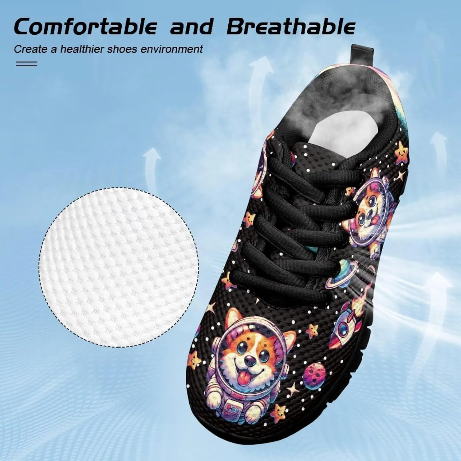 Yzaoxia Girls Tennis Shoes Athletic Running Sneakers Lace Up Mesh Sport Shoes School Gym Outdoor Footwear Size 11-Size 5