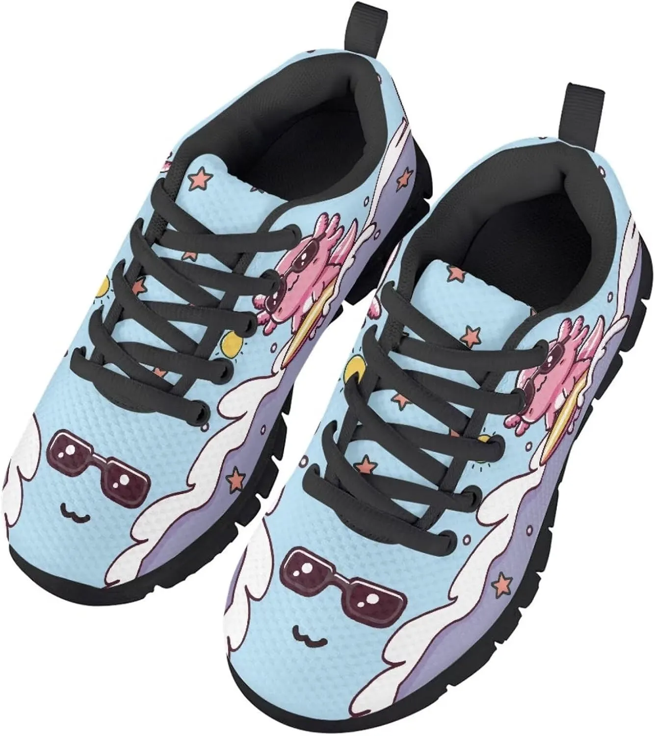 Yzaoxia Girls Tennis Shoes Athletic Running Sneakers Lace Up Mesh Sport Shoes School Gym Outdoor Footwear Size 11-Size 5